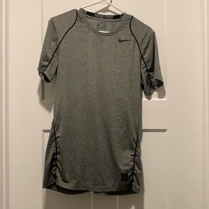 Nike Pro dri-fit fitted grey shirt. Size small